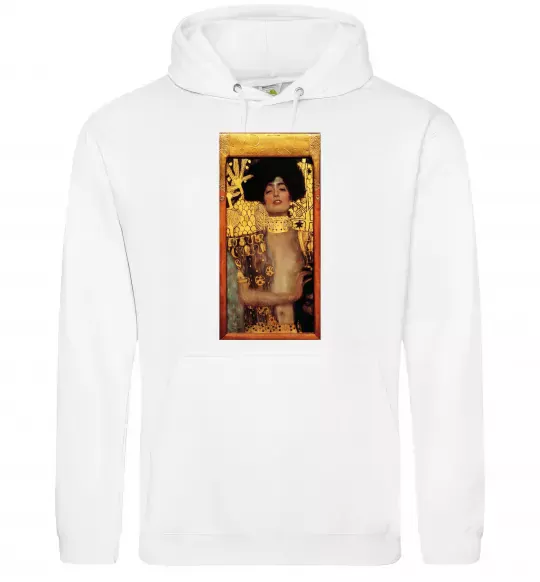 Жіноча толстовка (худі) Gustav Klimt Judith Білий фото