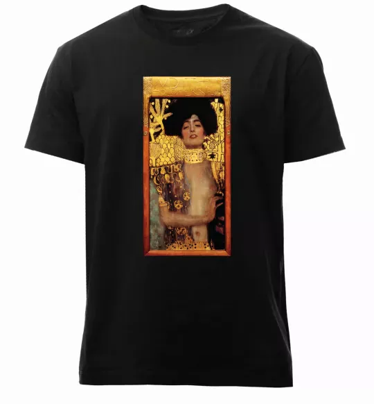 Мужская премиум футболка Gustav Klimt Judith Черный фото