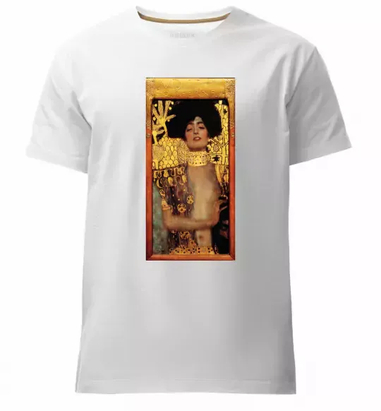 Мужская премиум футболка Gustav Klimt Judith Белый фото