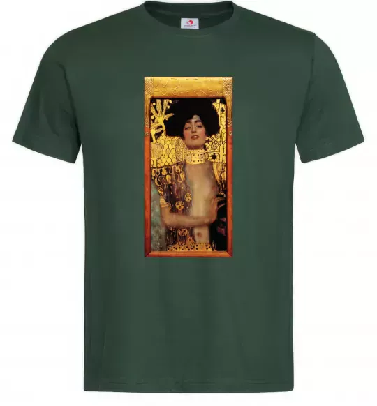 Мужская футболка Gustav Klimt Judith Темно-зеленый фото
