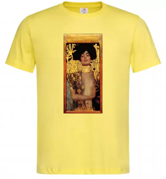Мужская футболка Gustav Klimt Judith Лимонный фото