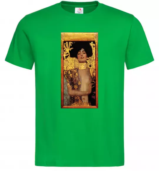 Мужская футболка Gustav Klimt Judith Зеленый фото