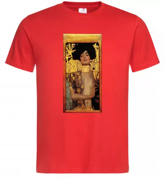 Мужская футболка Gustav Klimt Judith Красный фото