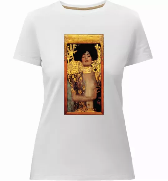 Женская премиум футболка Gustav Klimt Judith Белый фото