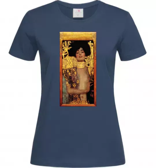 Жіноча футболка Gustav Klimt Judith Темно-синій фото