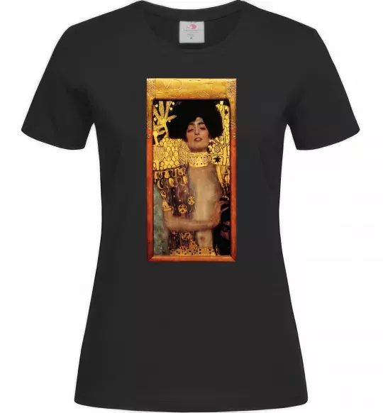 Жіноча футболка Gustav Klimt Judith Чорний фото