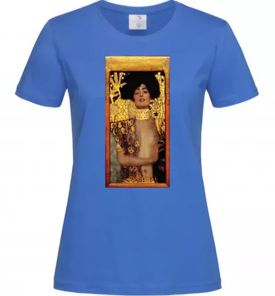 Жіноча футболка Gustav Klimt Judith Яскраво-синій фото