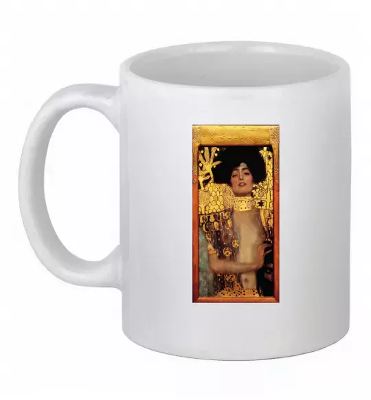 Чашка керамическая Gustav Klimt Judith Белый фото