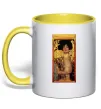 Чашка с цветной ручкой Gustav Klimt Judith Лимонный фото