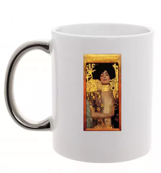 Чашка с цветной ручкой Gustav Klimt Judith Серебро фото