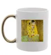Чашка с цветной ручкой Поцілунок Золото фото