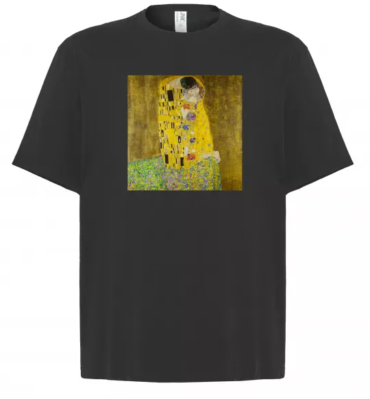 Футболка Оверсайз Поцілунок Черный фото