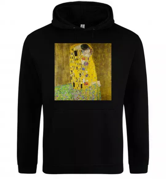 Женская толстовка (худи) Поцілунок Черный фото