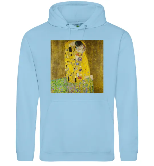 Женская толстовка (худи) Поцілунок Голубой фото