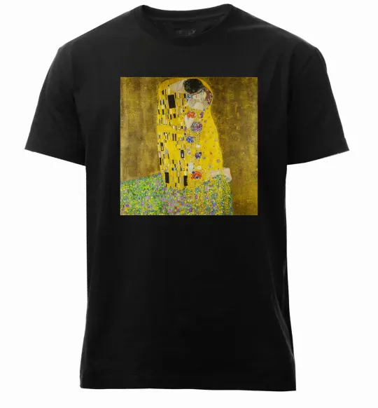 Мужская премиум футболка Поцілунок Черный фото