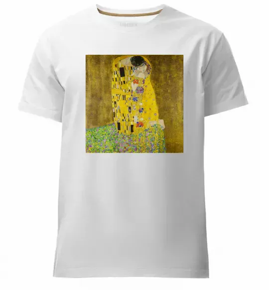 Мужская премиум футболка Поцілунок Белый фото