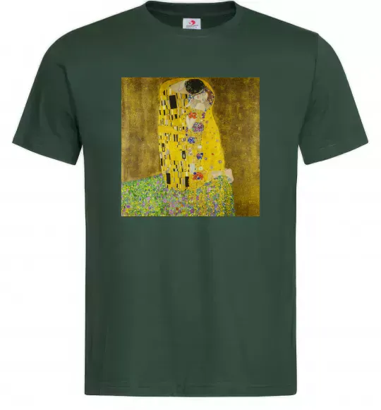 Мужская футболка Поцілунок Темно-зеленый фото