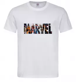 Мужская футболка Marvel bright logo, колір - білий, розмір - L Белый фото