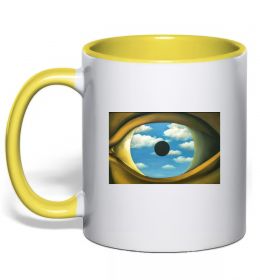 Чашка с цветной ручкой Рене Магрітт Фальшиве дзеркало Чашка с цветной ручкой Рене Магрітт Фальшиве дзеркало