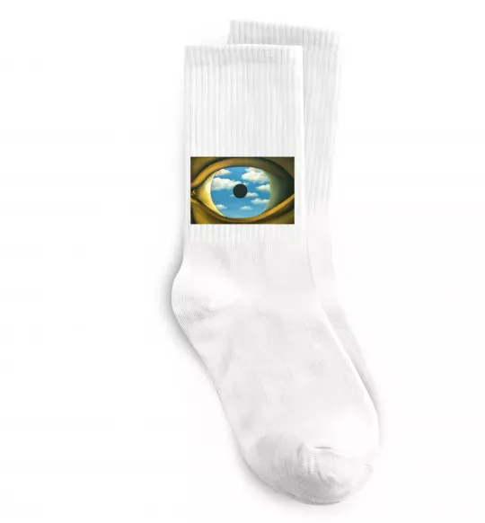 Шкарпетки Рене Магрітт Фальшиве дзеркало Білий фото