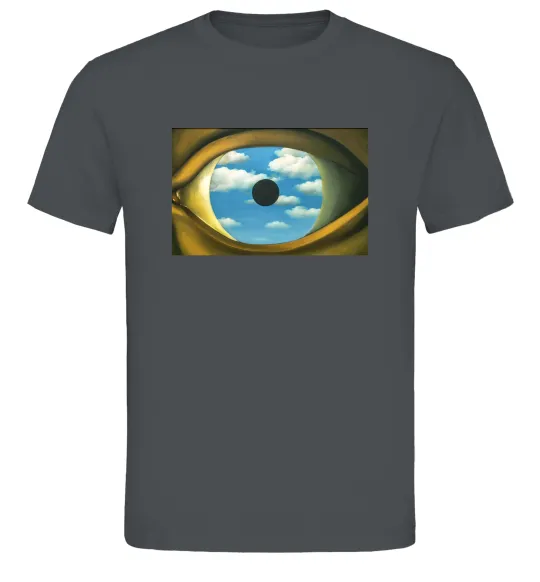 Мужская футболка Рене Магрітт Фальшиве дзеркало Графит фото