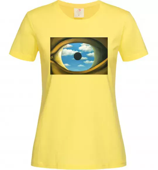 Женская футболка Рене Магрітт Фальшиве дзеркало Лимонный фото