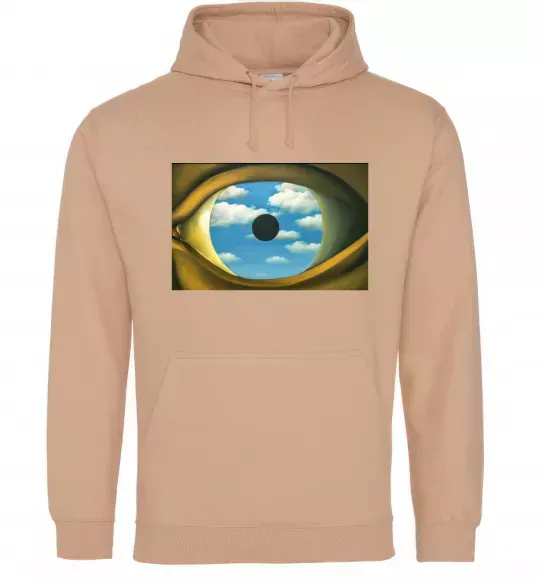 Чоловіча толстовка (худі) Рене Магрітт Фальшиве дзеркало Пісочний фото