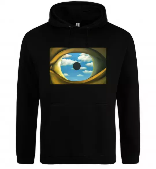 Жіноча толстовка (худі) Рене Магрітт Фальшиве дзеркало Чорний фото