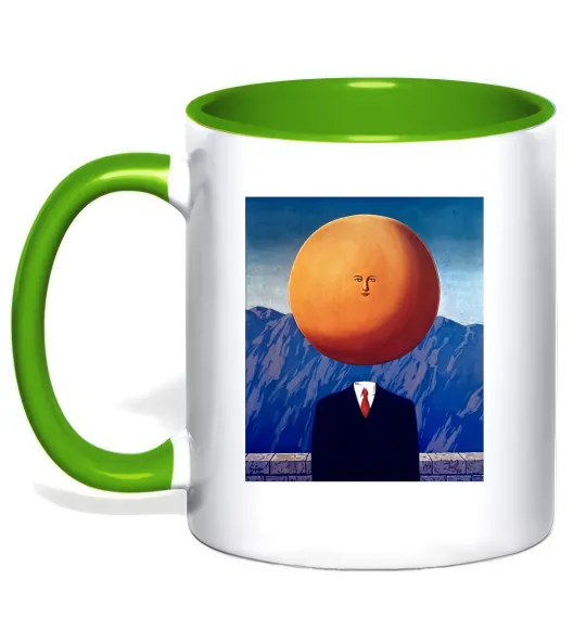 Чашка з кольоровою ручкою Мистецтво життя Лаймовий фото