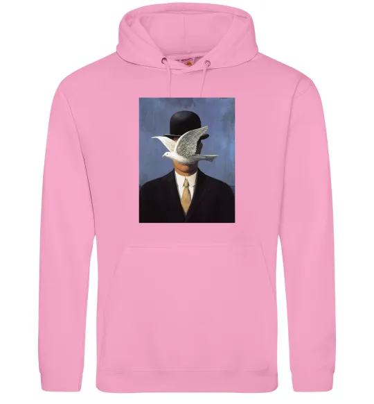 Чоловіча толстовка (худі) Man in a Bowler Hat Рожевий фото