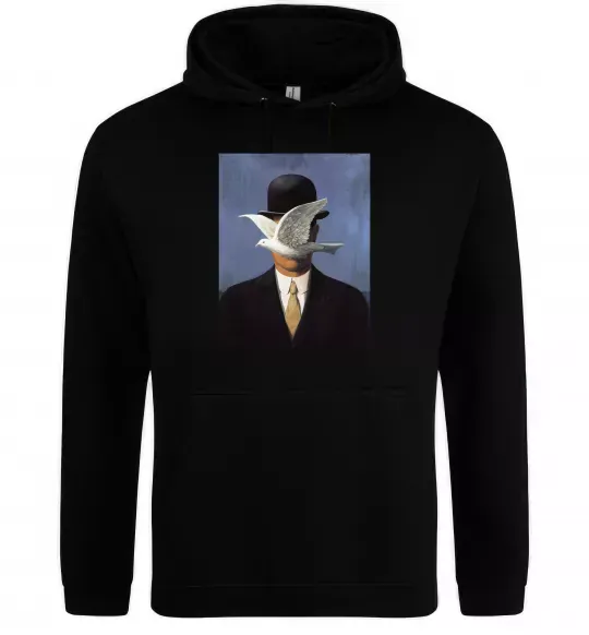 Чоловіча толстовка (худі) Man in a Bowler Hat Чорний фото
