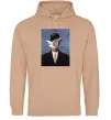 Чоловіча толстовка (худі) Man in a Bowler Hat Пісочний фото