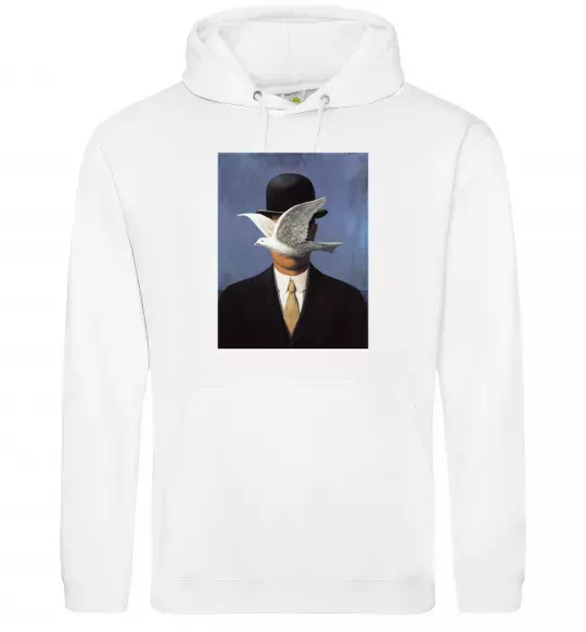 Жіноча толстовка (худі) Man in a Bowler Hat Білий фото