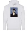 Жіноча толстовка (худі) Man in a Bowler Hat Сірий меланж фото
