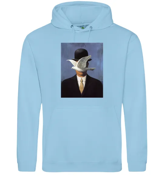 Женская толстовка (худи) Man in a Bowler Hat Голубой фото