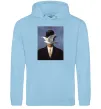 Женская толстовка (худи) Man in a Bowler Hat Голубой фото
