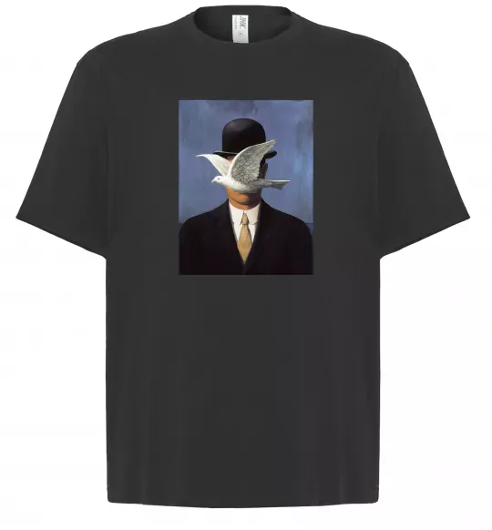 Футболка Оверсайз Man in a Bowler Hat Черный фото