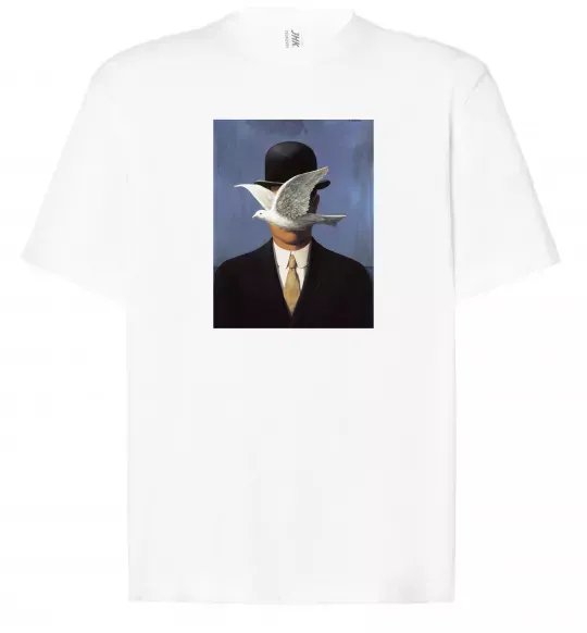 Футболка Оверсайз Man in a Bowler Hat Белый фото