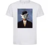Детская футболка Man in a Bowler Hat Белый фото