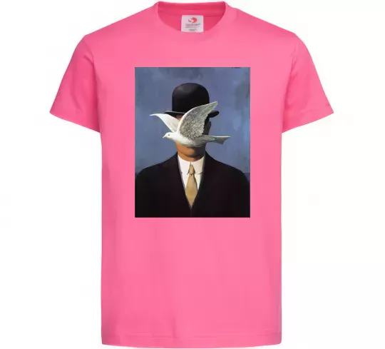 Детская футболка Man in a Bowler Hat Ярко-розовый фото