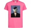 Детская футболка Man in a Bowler Hat Ярко-розовый фото