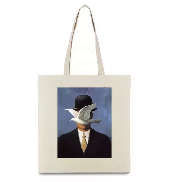 Эко-сумка Man in a Bowler Hat Бежевый фото