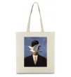 Эко-сумка Man in a Bowler Hat Бежевый фото