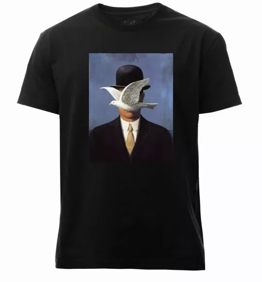 Чоловіча преміум футболка Man in a Bowler Hat Чорний фото