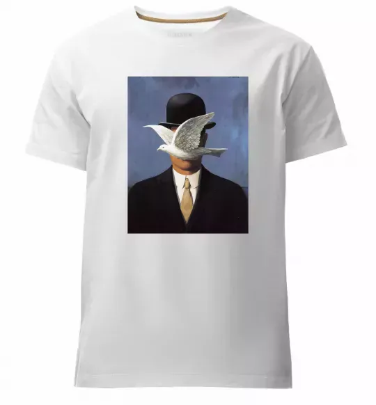 Чоловіча преміум футболка Man in a Bowler Hat Білий фото