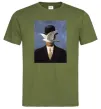 Мужская футболка Man in a Bowler Hat Оливковый фото