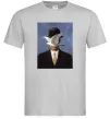 Мужская футболка Man in a Bowler Hat Серый фото