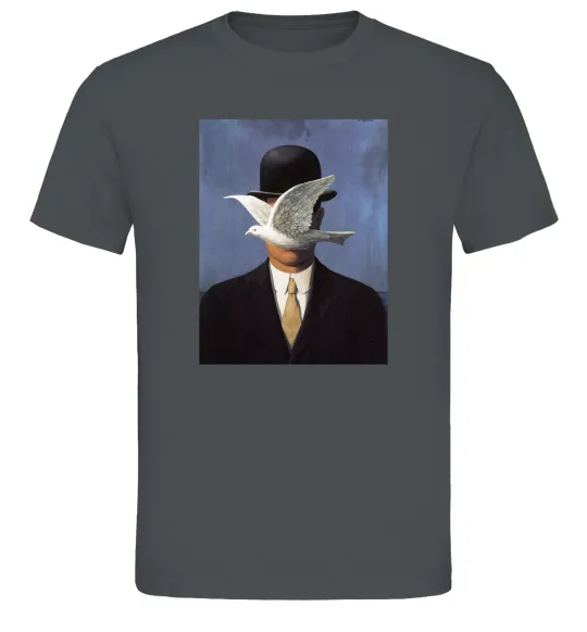 Мужская футболка Man in a Bowler Hat Графит фото