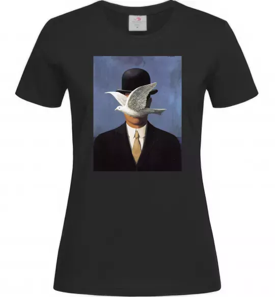 Жіноча футболка Man in a Bowler Hat Чорний фото