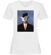 Жіноча футболка Man in a Bowler Hat Білий Жіноча футболка Man in a Bowler Hat Білий фото